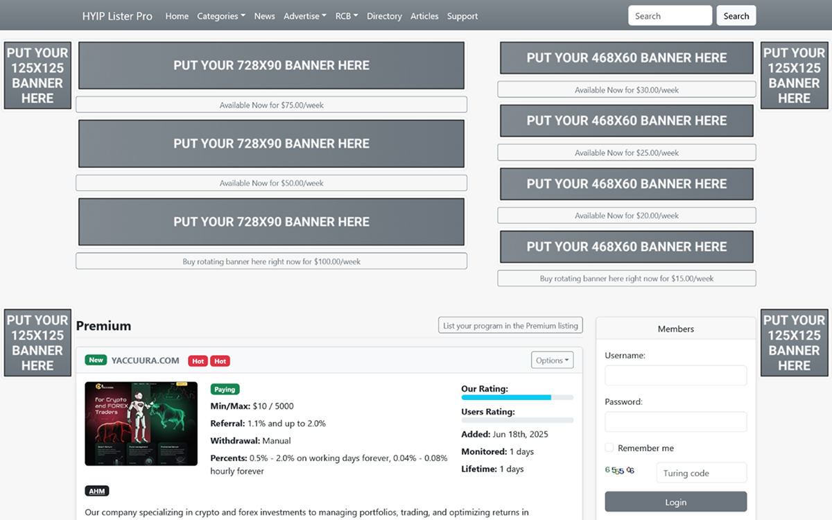 Template 60 for HYIP Lister Pr..